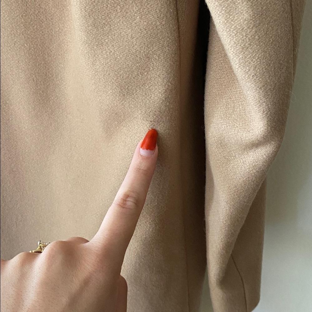 Isabella Oliver Maternity Camel Peacoat Pea Coat Double Breasted Size 12 - Picture 12 of 14